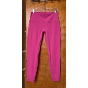 Lululemon Align 28” High Rise Pant Leggings Sonic Pink Nulu Sz 12 Double Lined